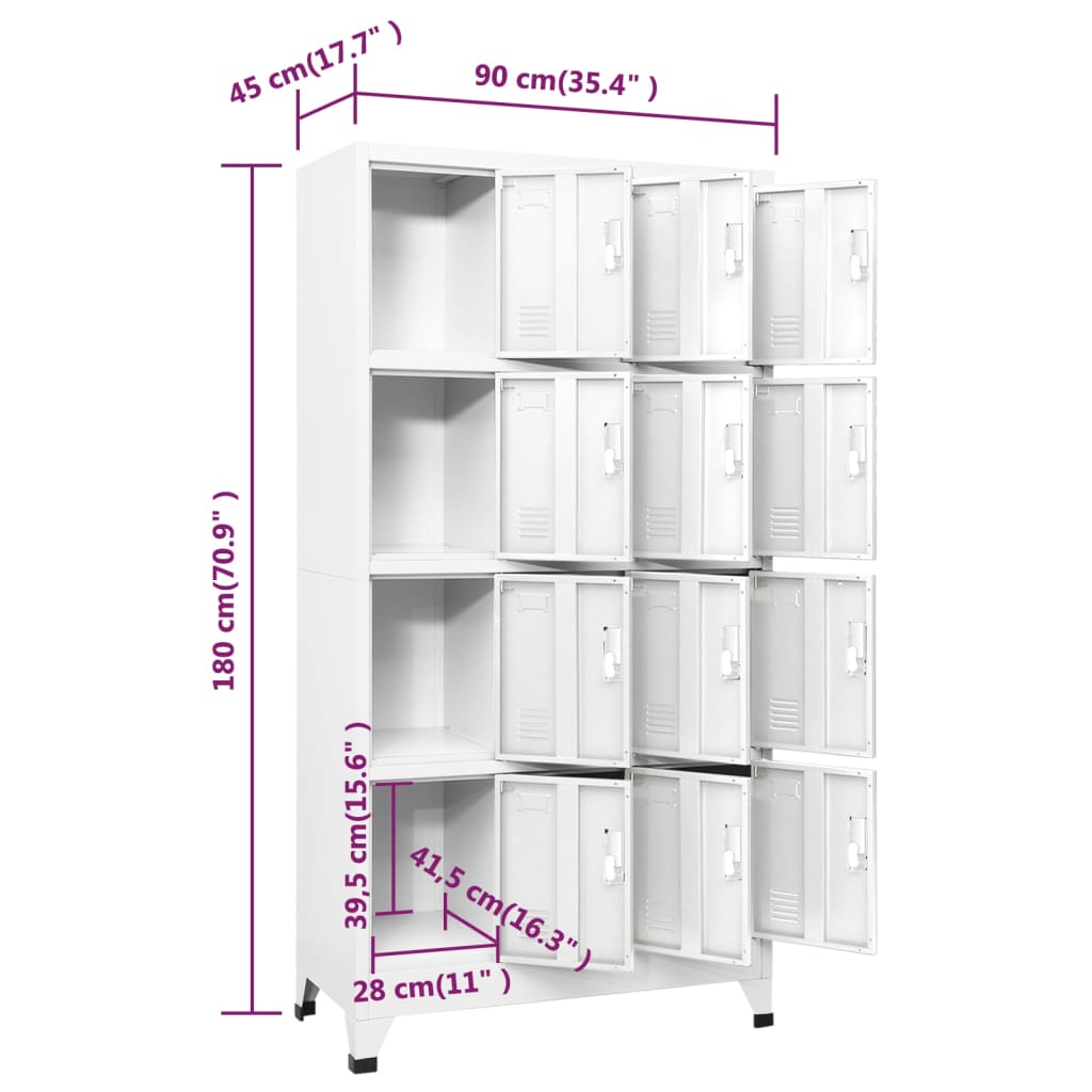 vidaXL Ντουλάπι ντουλαπιών 90x45x180 cm με 12 Τμήματα