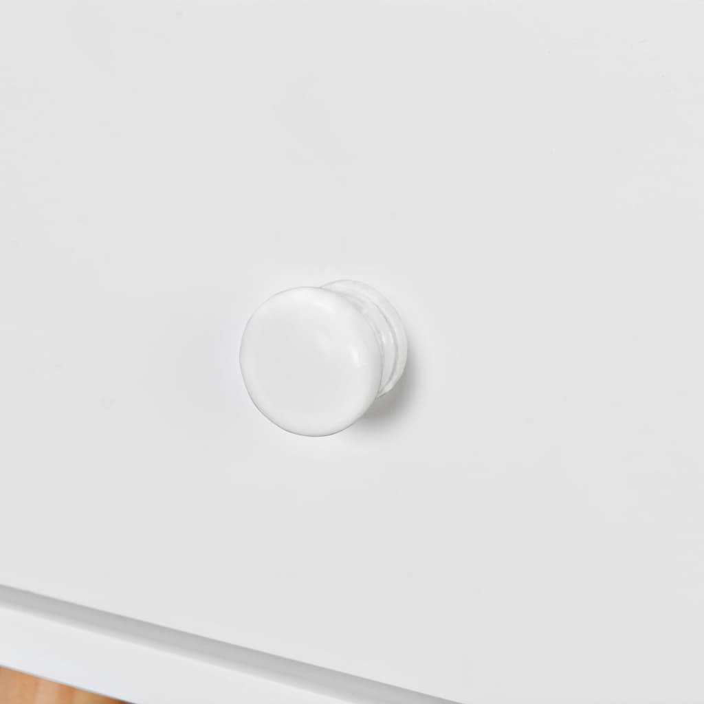 vidaXL Κομοδίνα 2 τεμ. Λευκά 40 x 30 x 61 εκ. από Μασίφ Ξύλο Πεύκου