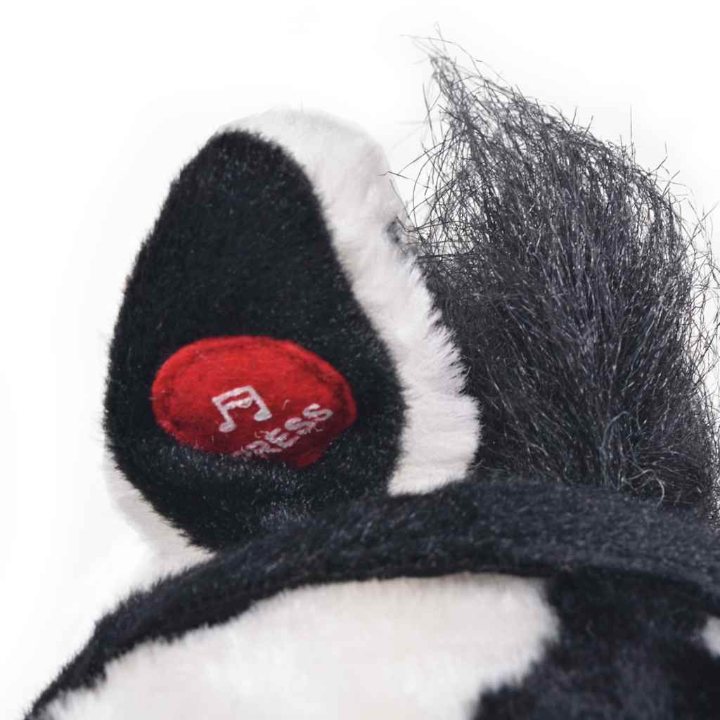 vidaXL Παιχνίδι Άλογο σε Όρθια Στάση Ασπρόμαυρο XXL Λούτρινο