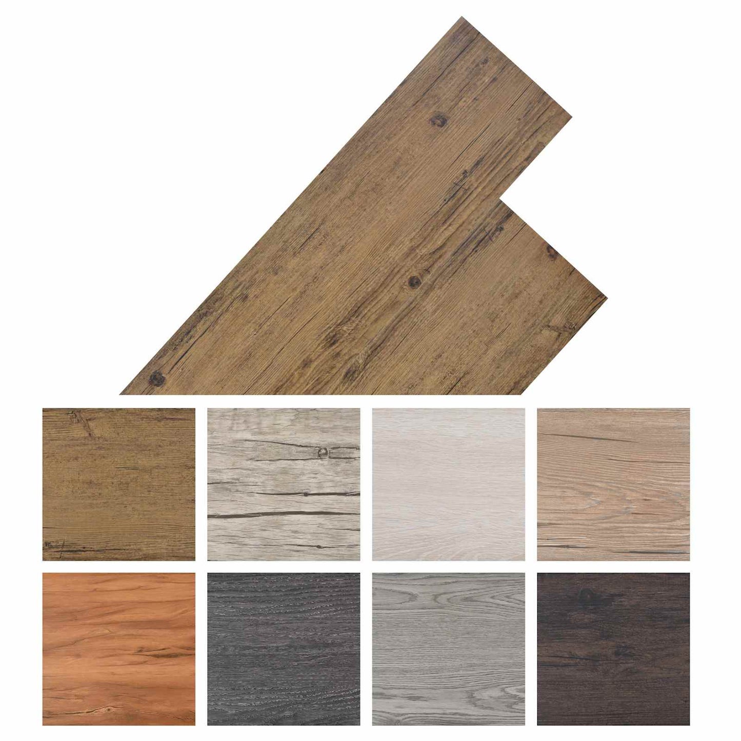 vidaXL Πλάκες Δαπέδου 18 pcs Καρυδιά Καφέ 5,26 τ.μ. PVC