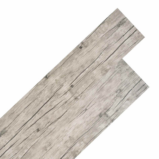 vidaXL Πλάκες Δαπέδου 18 pcs Γκρι 5,26 τ.μ. PVC
