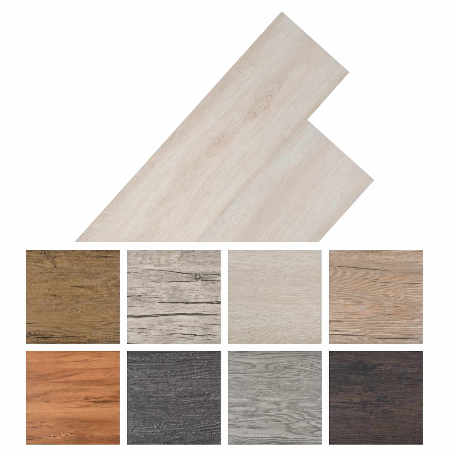 vidaXL Πλάκες Δαπέδου 18 pcs Λευκός 5,26 τ.μ. PVC