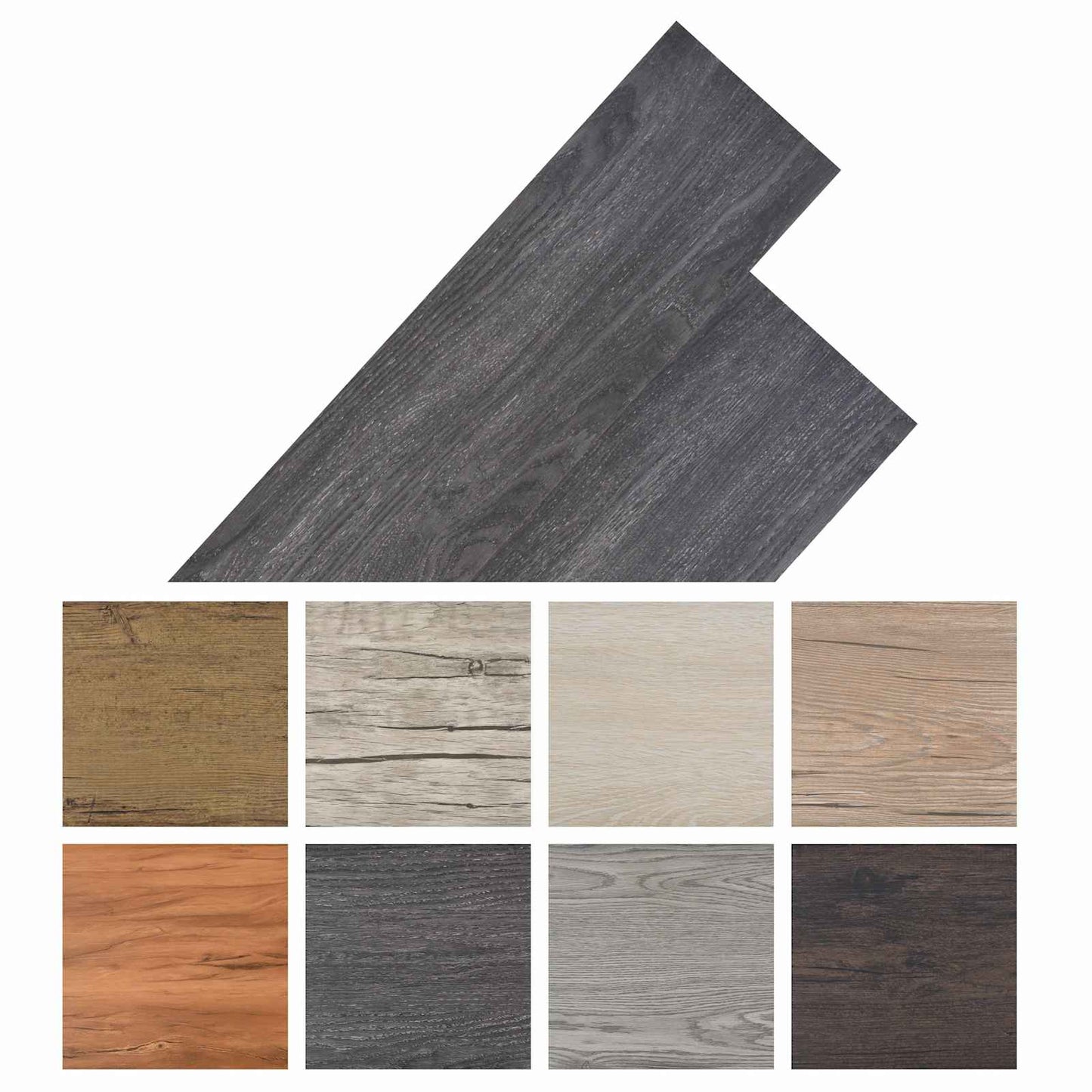 vidaXL Πλάκες Δαπέδου 18 pcs Μαύρο και Λευκό 5,26 τ.μ. PVC