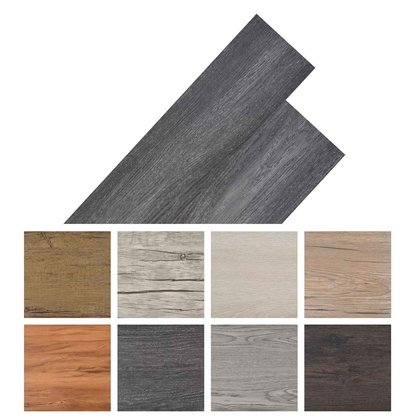 vidaXL Πλάκες Δαπέδου 36 pcs Μαύρο και Λευκό 5,02 m² PVC
