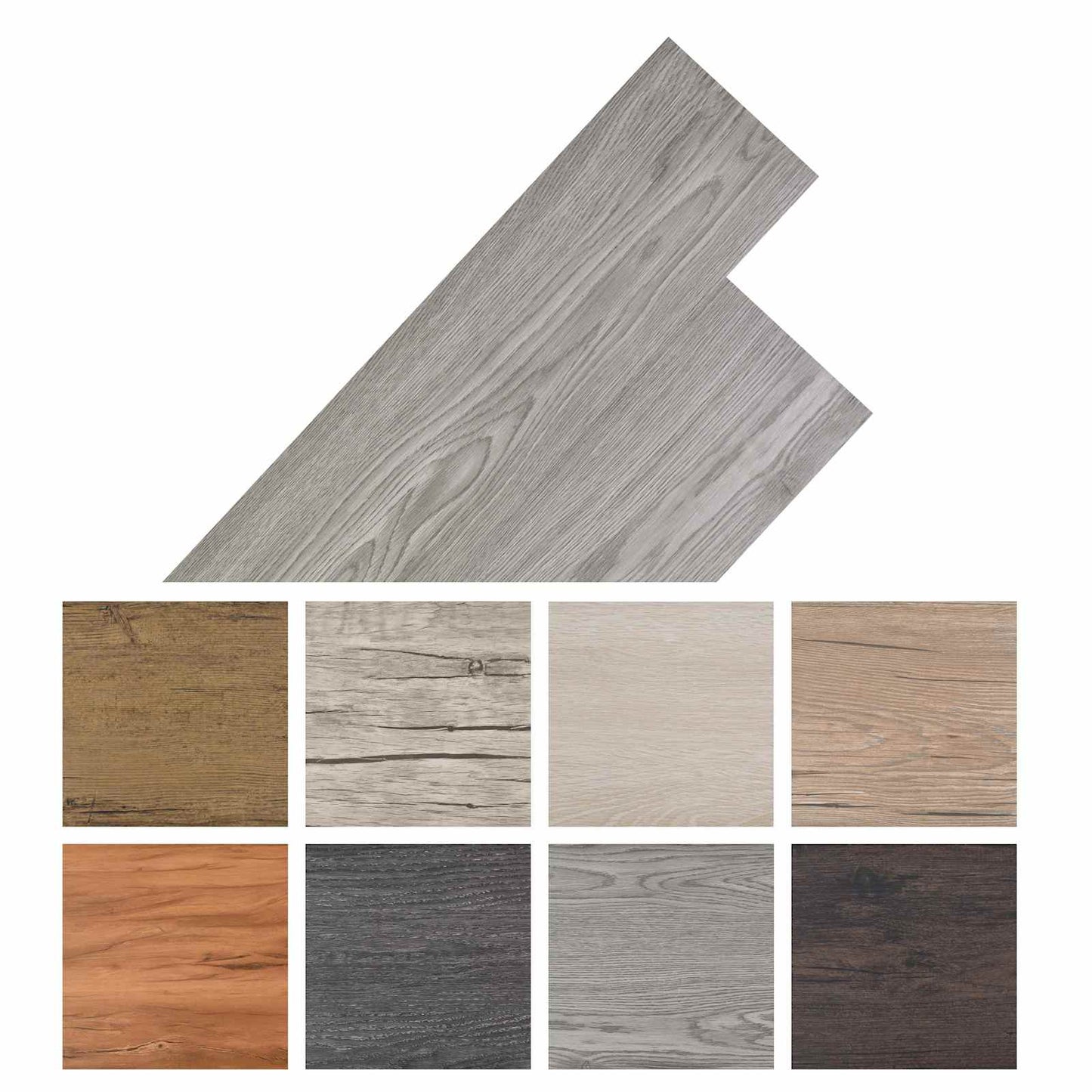 vidaXL Πλάκες Δαπέδου 36 pcs Σκούρο Γκρι 5,02 m² PVC