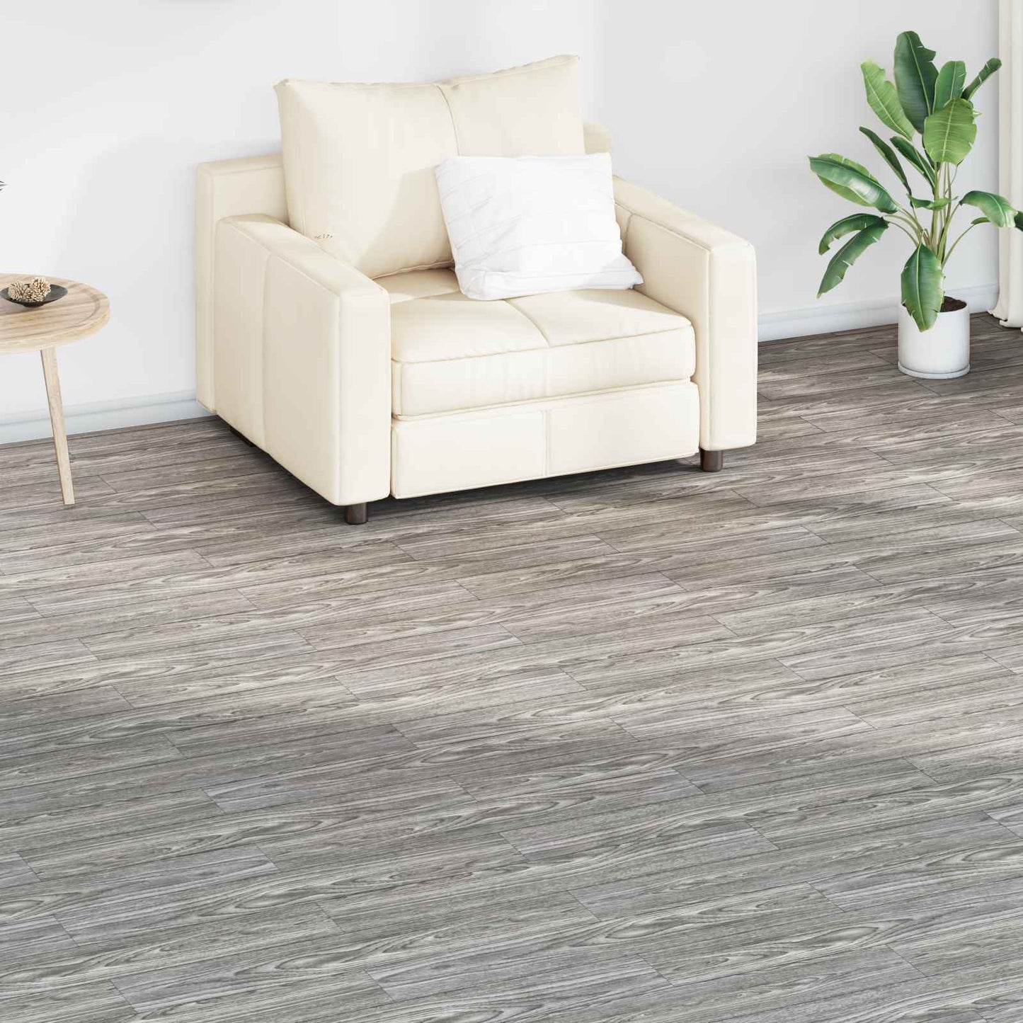 vidaXL Πλάκες Δαπέδου 36 pcs Σκούρο Γκρι 5,02 m² PVC