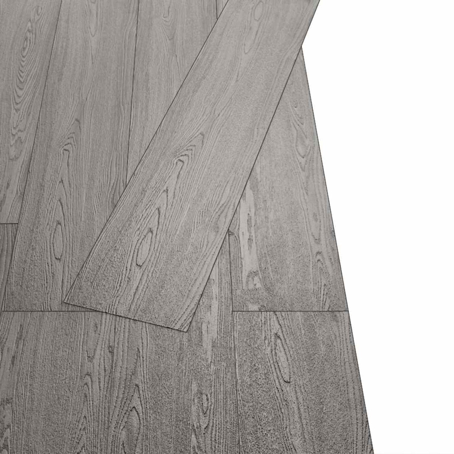 vidaXL Πλάκες Δαπέδου 36 pcs Σκούρο Γκρι 5,02 m² PVC