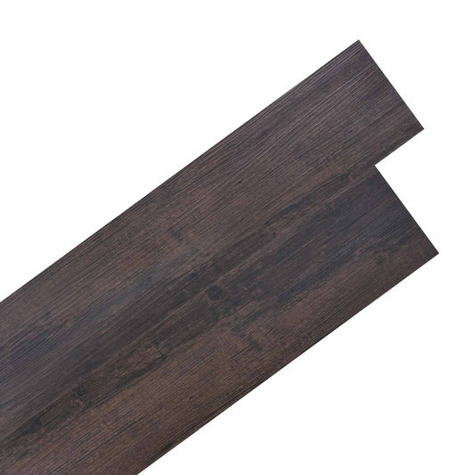 vidaXL Πλάκες Δαπέδου 36 pcs Σκούρο Καφέ 5,02 m² PVC
