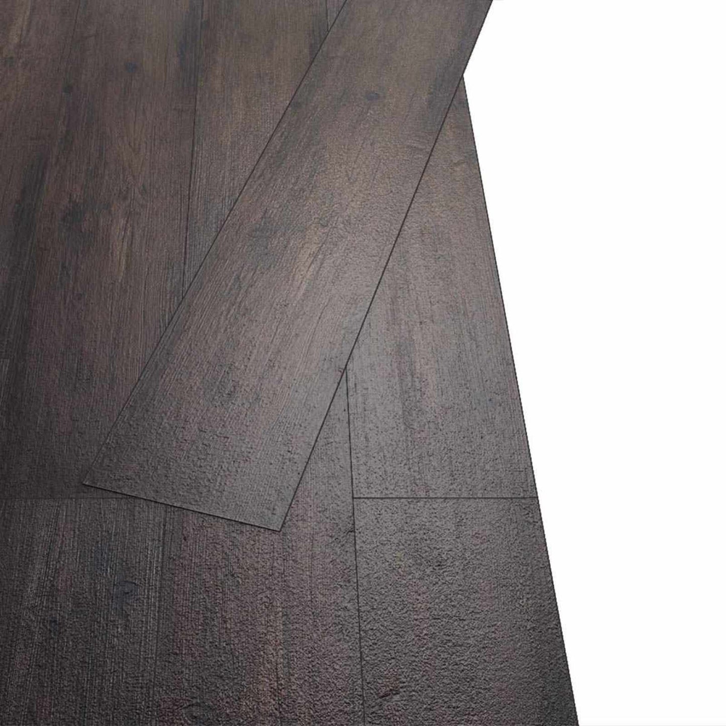 vidaXL Πλάκες Δαπέδου 36 pcs Σκούρο Καφέ 5,02 m² PVC