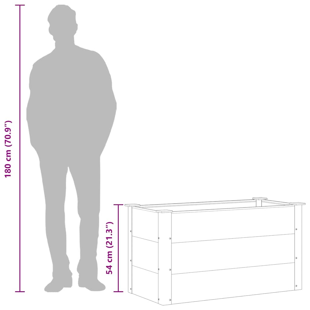 vidaXL Ζαρντινιέρα Υπερυψωμένη Γκρι 100 x 50 x 54 εκ. από WPC