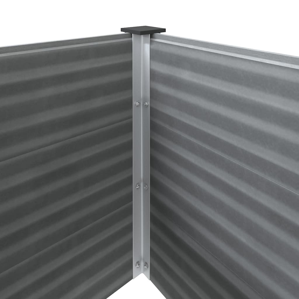 vidaXL Ζαρντινιέρα Υπερυψωμένη Γκρι 100 x 100 x 91 εκ. από WPC