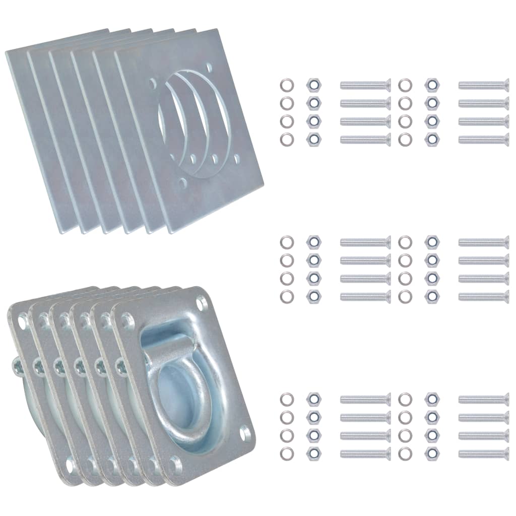 vidaXL Δέστρες για Ρυμουλκούμενο 6 τεμ. Γαλβανισμένος Χάλυβας 2000 κ.