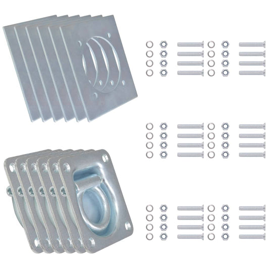 vidaXL Δέστρες για Ρυμουλκούμενο 6 τεμ. Γαλβανισμένος Χάλυβας 2000 κ.