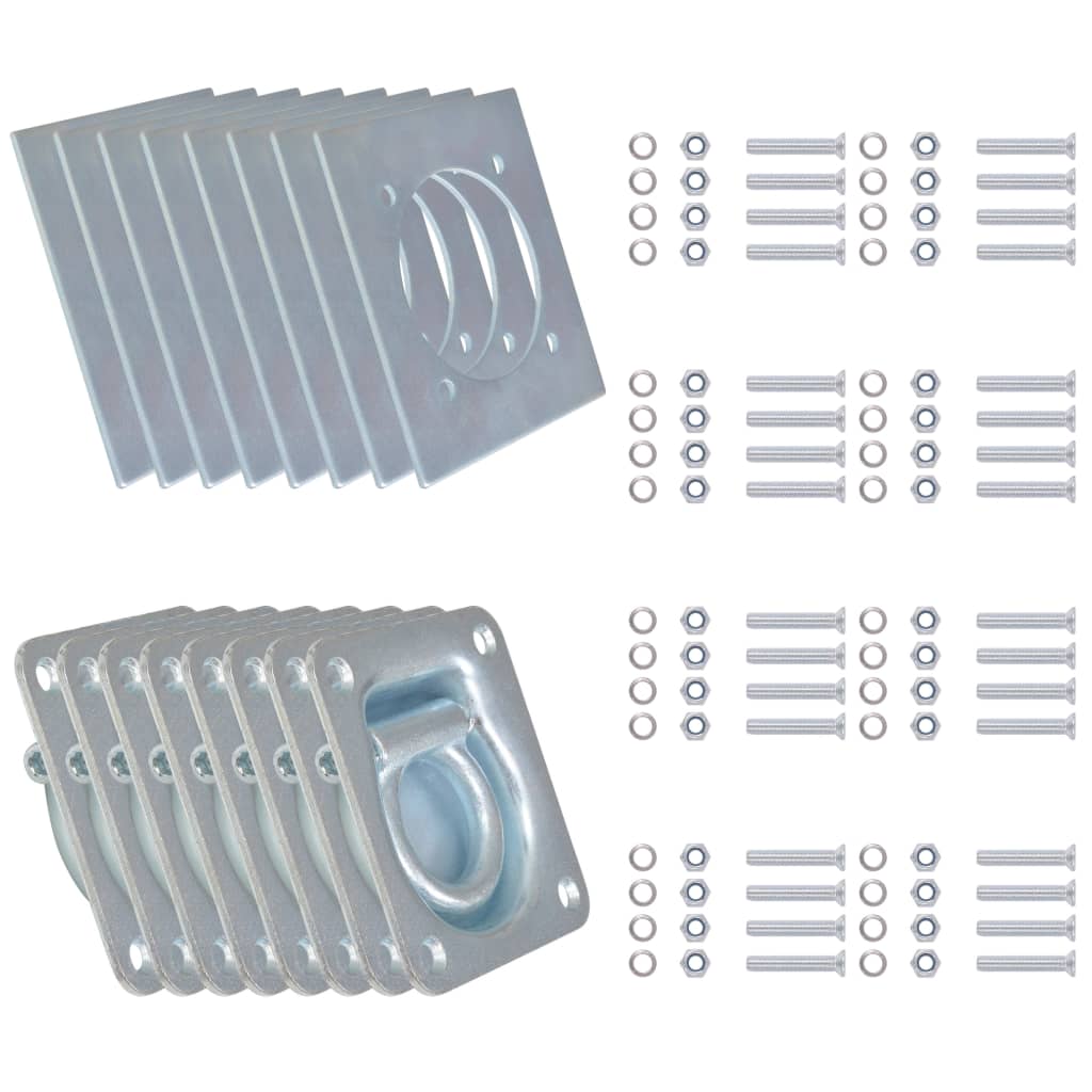 vidaXL Δέστρες για Ρυμουλκούμενο 8 τεμ. Γαλβανισμένος Χάλυβας 2000 κ.