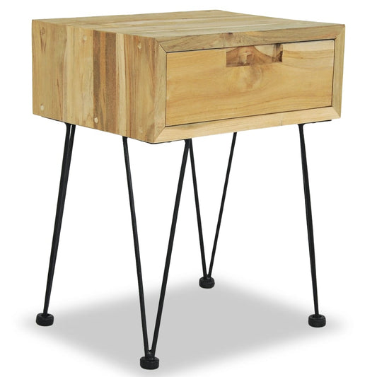 vidaXL Κομοδίνο 40 x 30 x 50 εκ. από Μασίφ Ξύλο Teak