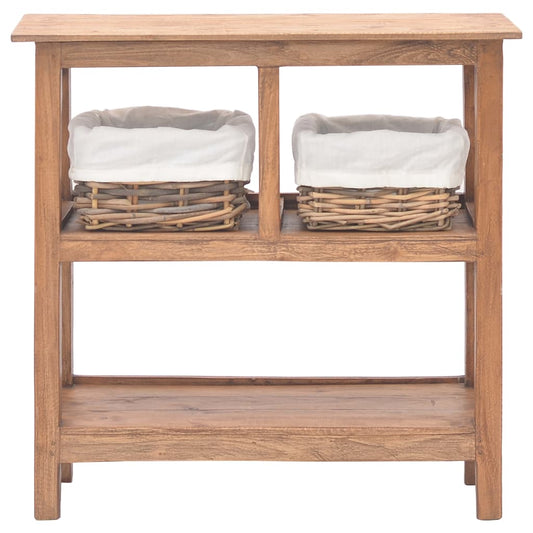 vidaXL Τραπέζι Κονσόλα 69 x 28 x 70 εκ. από Μασίφ Ξύλο Μαόνι