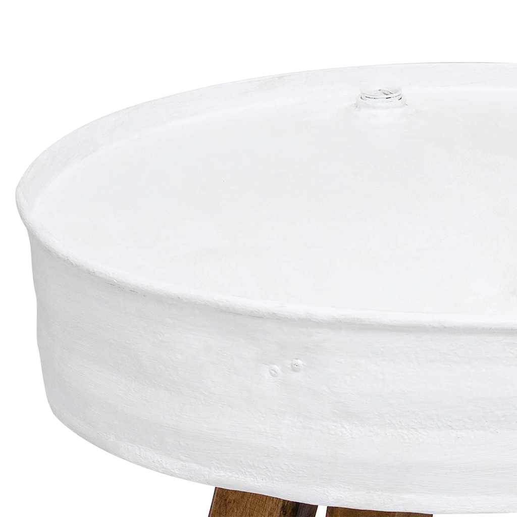 vidaXL Τραπεζάκι Σαλονιού Λευκό 60 x 45 εκ. Μασίφ Ανακυκλωμένο Ξύλο