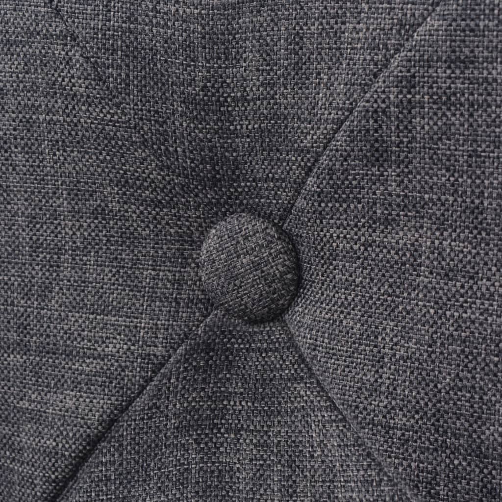 vidaXL Καρέκλες Μπαρ 2 τεμ. Σκούρο Γκρι Υφασμάτινες