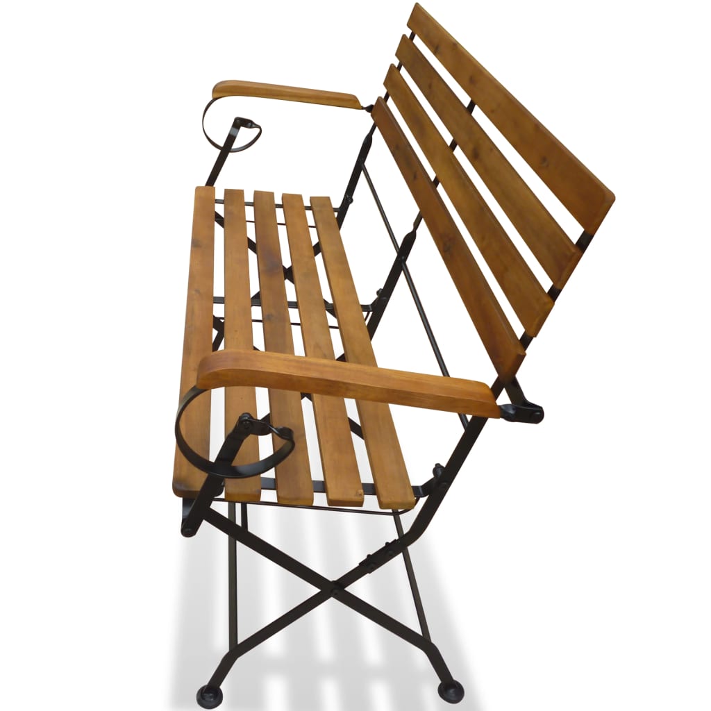 vidaXL Παγκάκι Κήπου Πτυσσόμενο 112 εκ. από Μασίφ Ξύλο Ακακίας