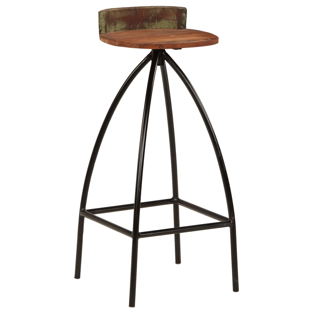 vidaXL Σκαμπό Μπαρ 2 τεμ. από Μασίφ Ανακυκλωμένο Ξύλο