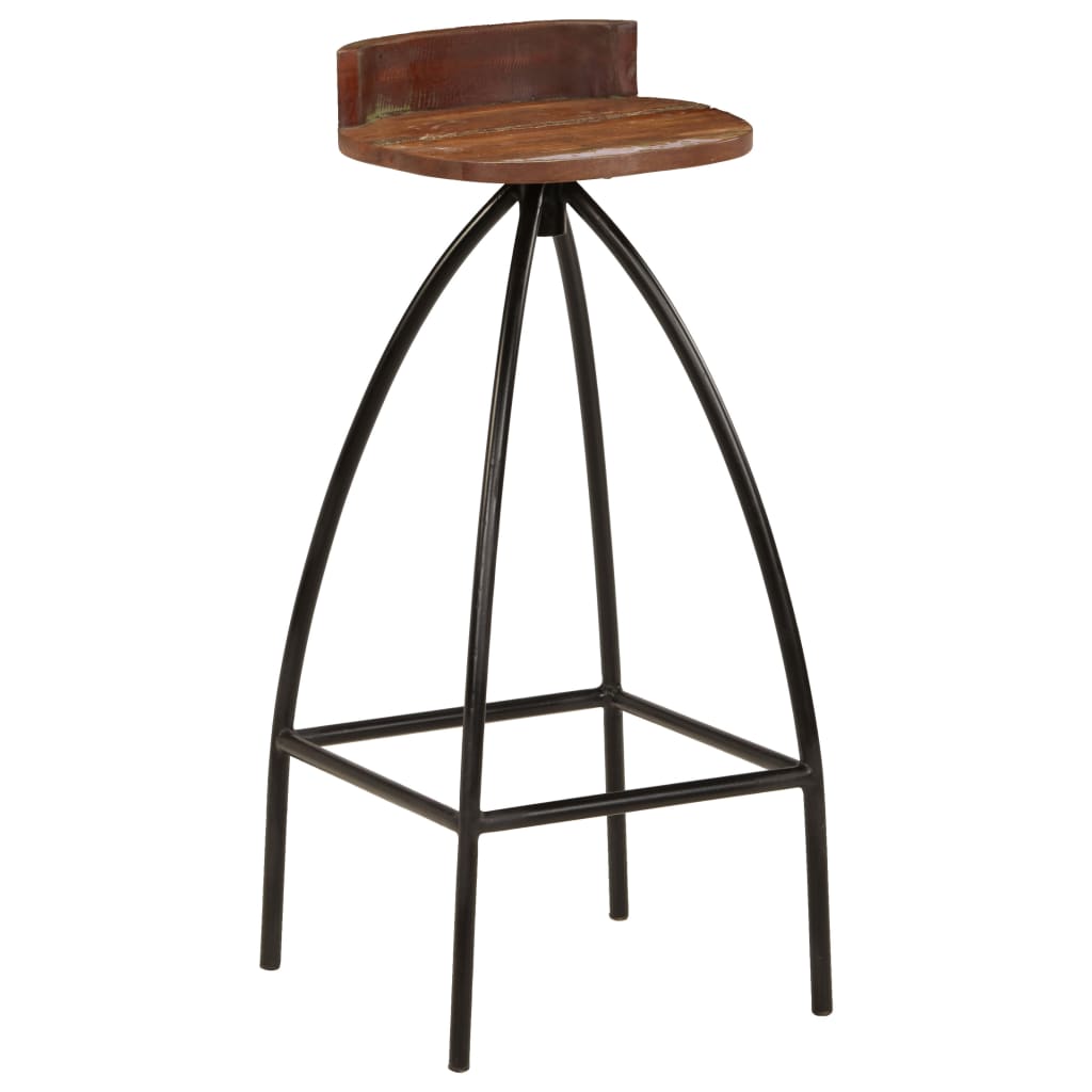 vidaXL Σκαμπό Μπαρ 2 τεμ. από Μασίφ Ανακυκλωμένο Ξύλο