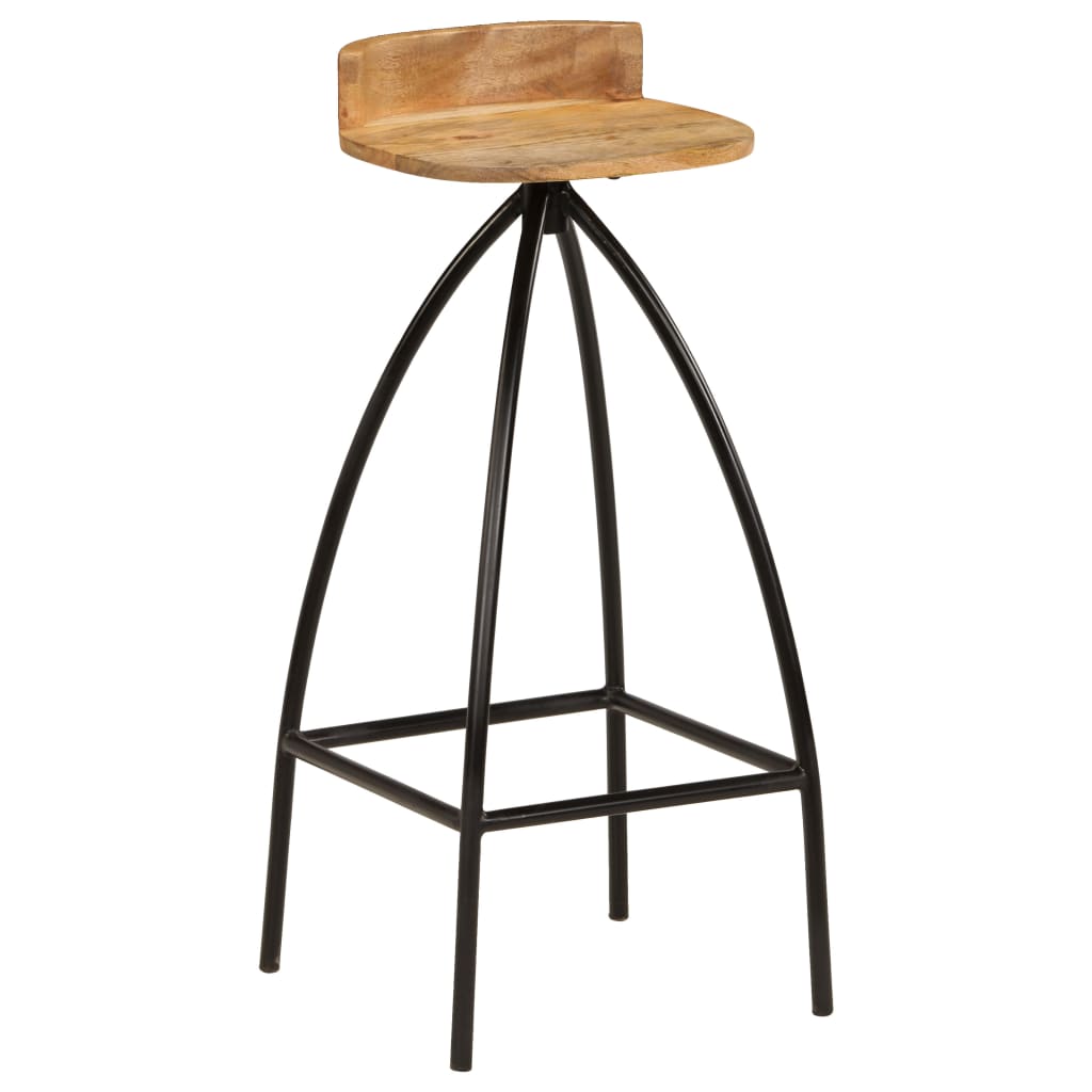 vidaXL Σκαμπό Μπαρ 2 τεμ. από Μασίφ Ξύλο Μάνγκο