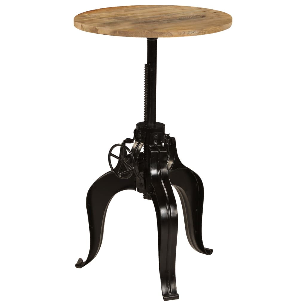 vidaXL Τραπέζι Μπαρ 60 x (76-110) εκ. από Μασίφ Ξύλο Μάνγκο