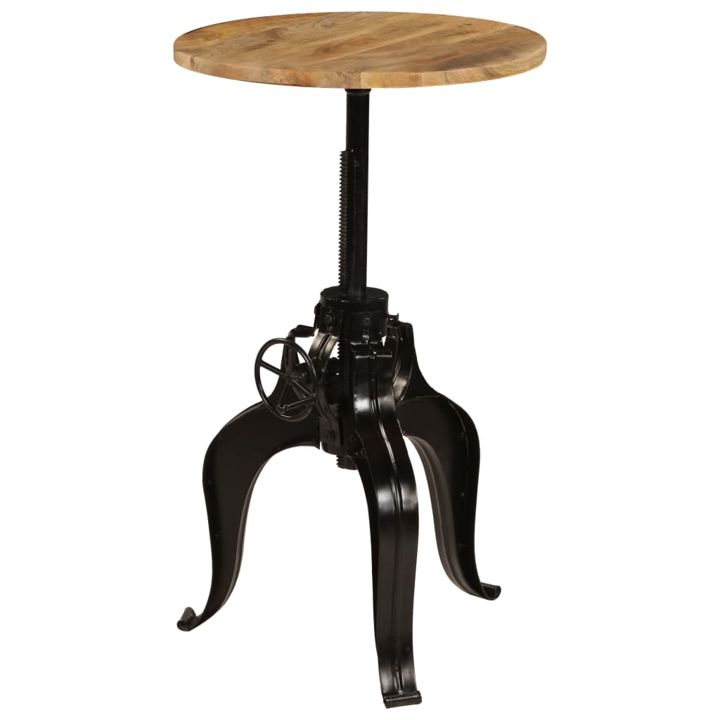 vidaXL Τραπέζι Μπαρ 60 x (76-110) εκ. από Μασίφ Ξύλο Μάνγκο