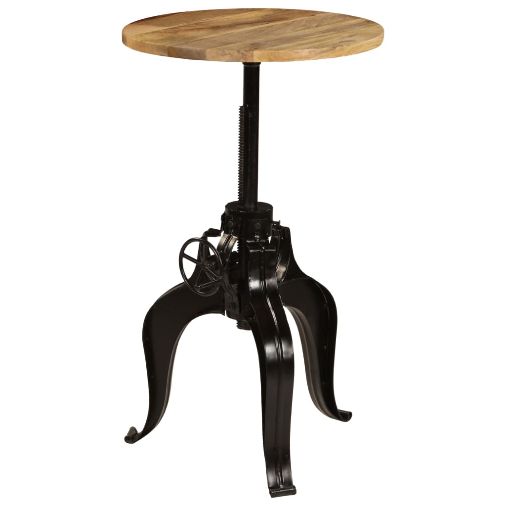 vidaXL Τραπέζι Μπαρ 60 x (76-110) εκ. από Μασίφ Ξύλο Μάνγκο