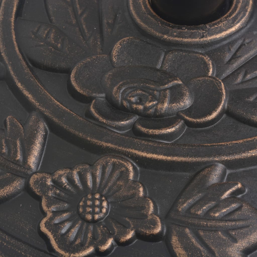 vidaXL Βάση Ομπρέλας Ημικυκλική Μπρονζέ 9 κ. από Ρητίνη