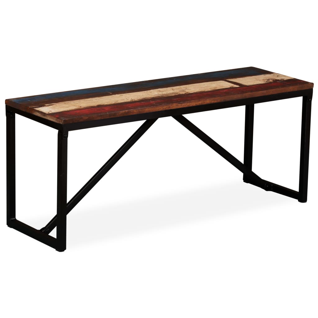 vidaXL Πάγκος 110 x 35 x 45 εκ. από Μασίφ Ανακυκλωμένο Ξύλο