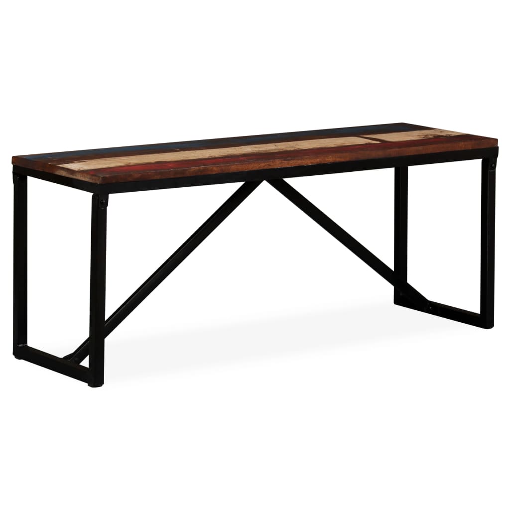 vidaXL Πάγκος 110 x 35 x 45 εκ. από Μασίφ Ανακυκλωμένο Ξύλο