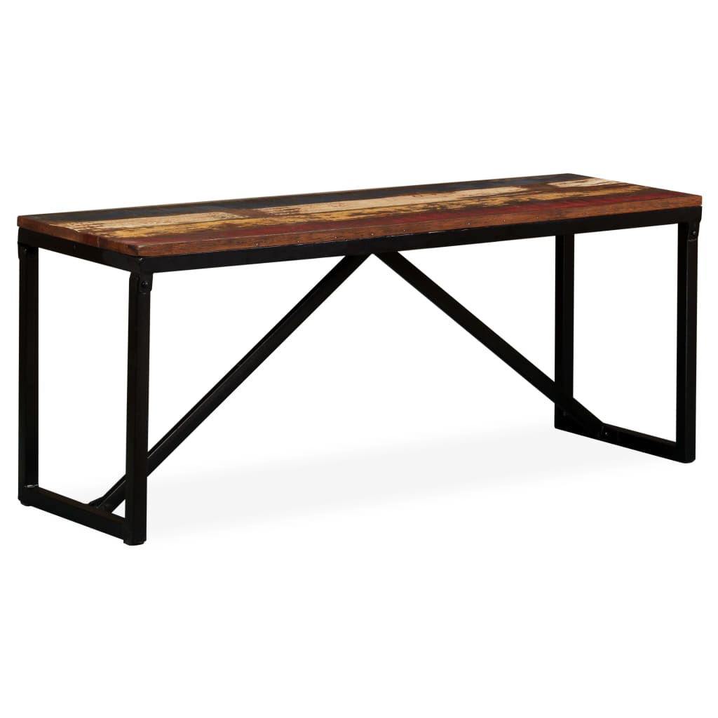 vidaXL Πάγκος 110 x 35 x 45 εκ. από Μασίφ Ανακυκλωμένο Ξύλο