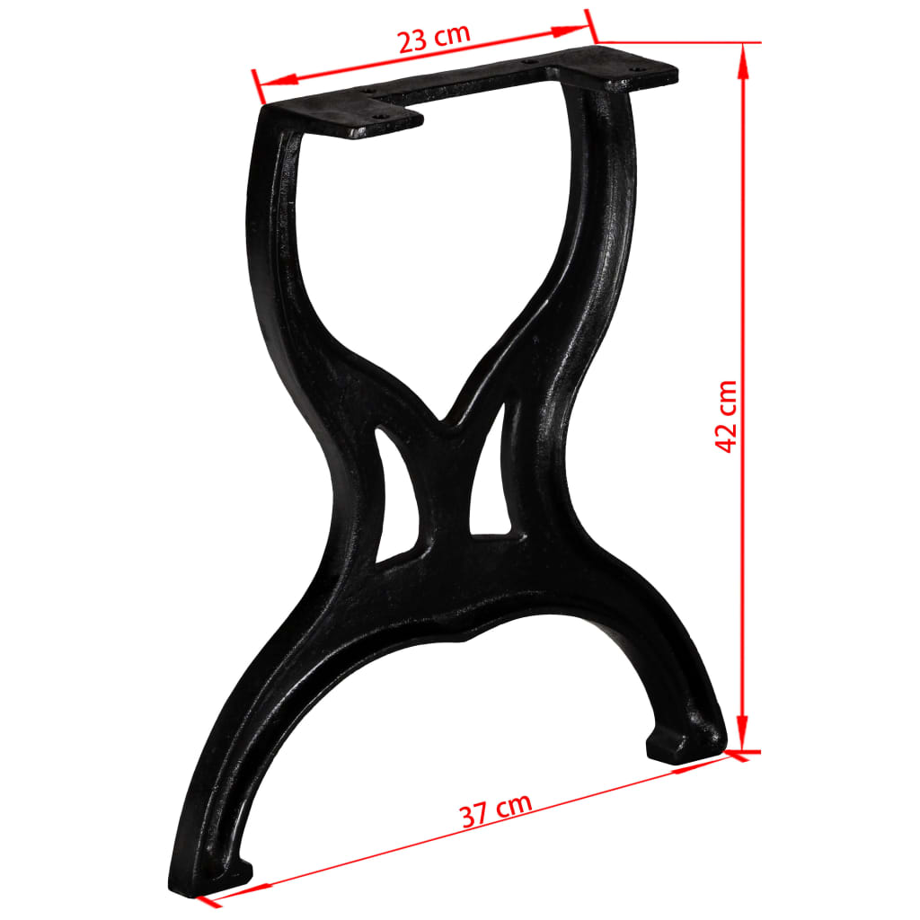 vidaXL Πόδια Πάγκου σε Σχήμα «X» 2 τεμ. από Χυτοσίδηρο