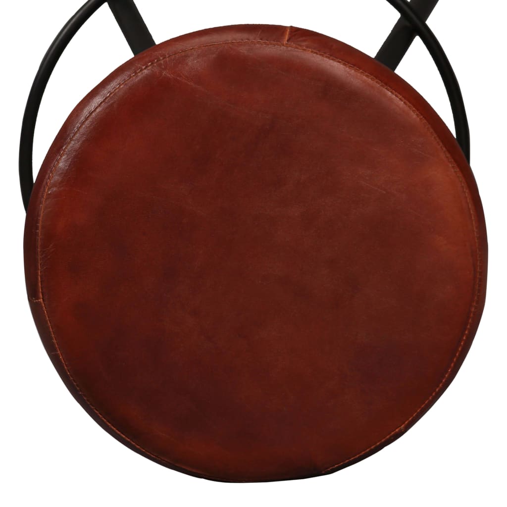 vidaXL Σκαμπό Μπαρ 2 τεμ. από Γνήσιο Δέρμα