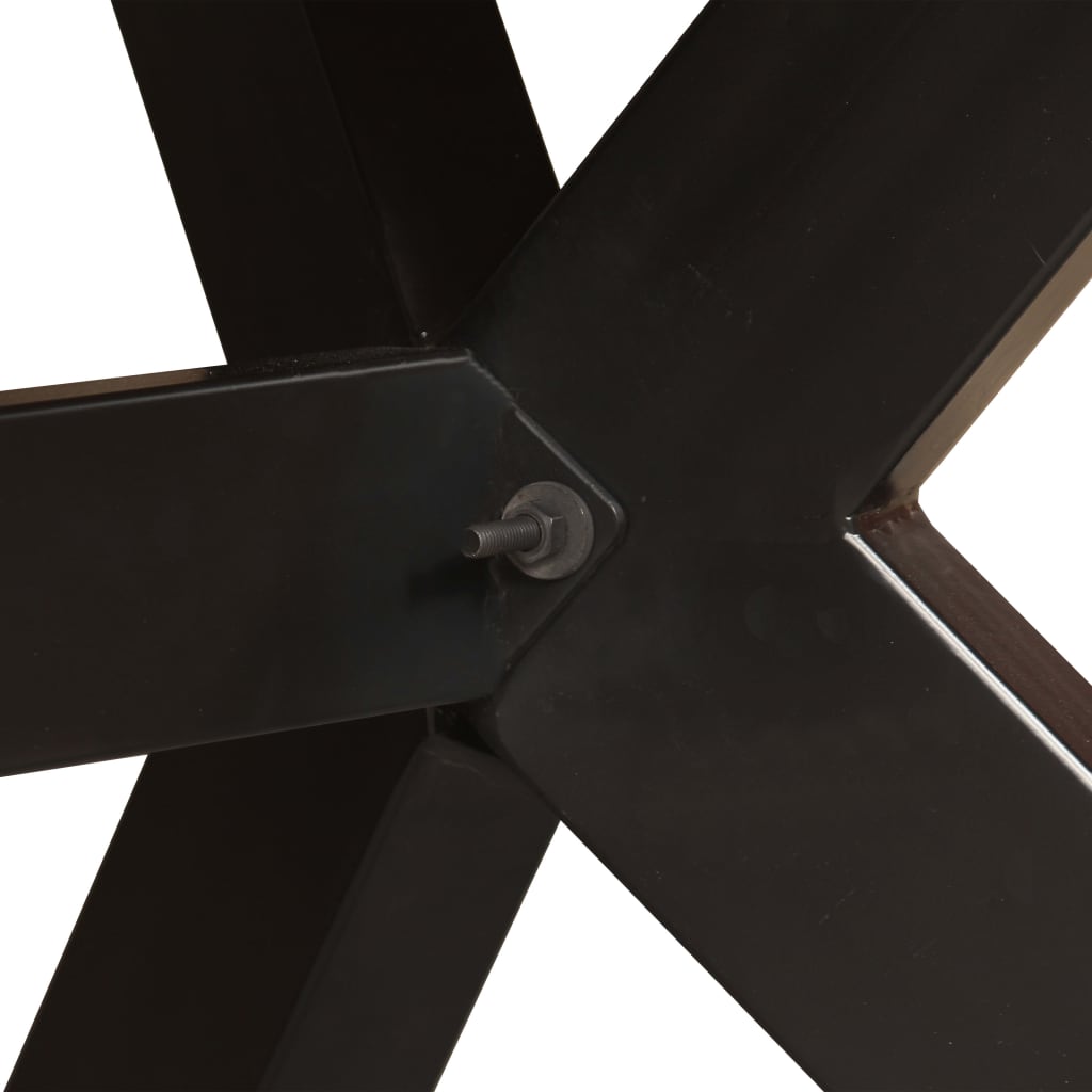 vidaXL Τραπεζαρία 180 εκ. από Μασίφ Ανακυκλωμένο Ξύλο και Ατσάλι