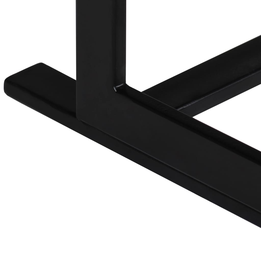 vidaXL Διθέσιο Κάθισμα από Μασίφ Ξύλο Μάνγκο και Ατσάλι