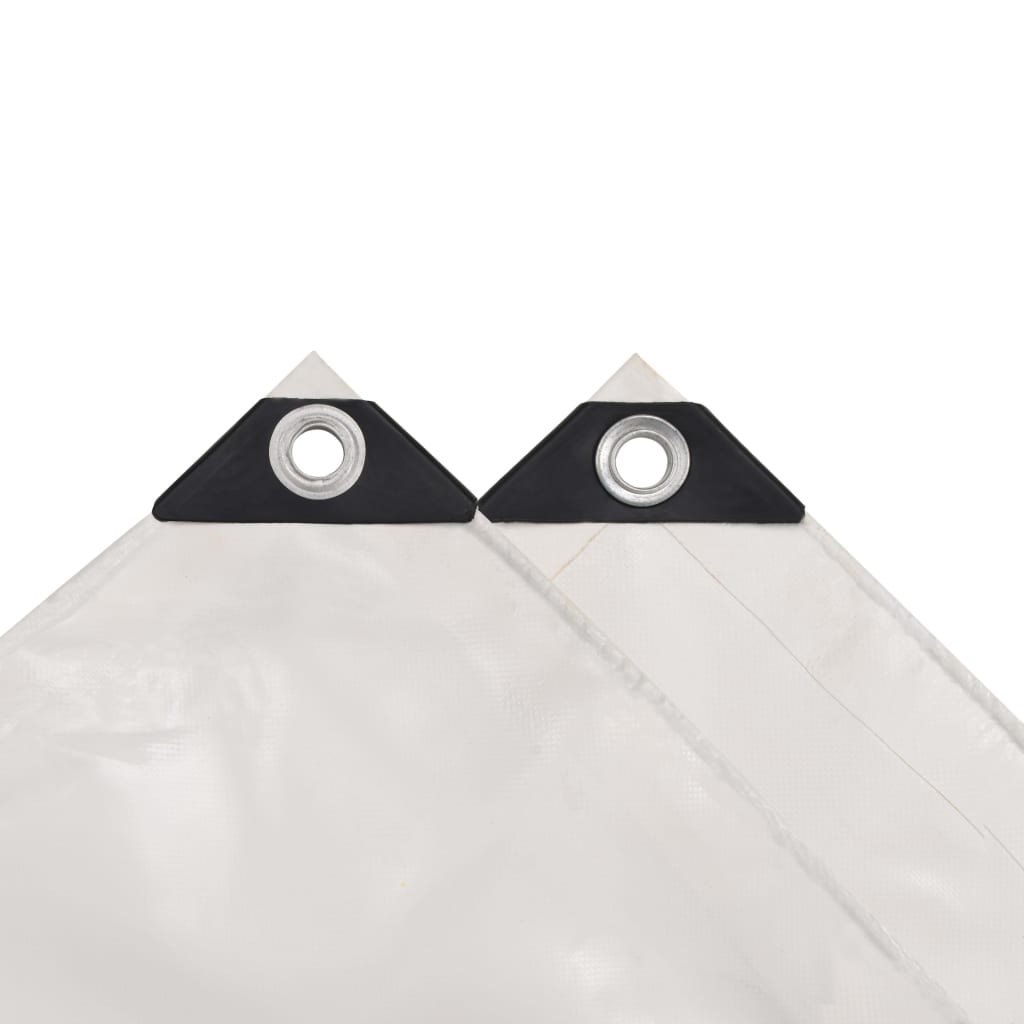 vidaXL Μουσαμάς 650 γρ./μ.² Λευκός 4 x 5 μ.