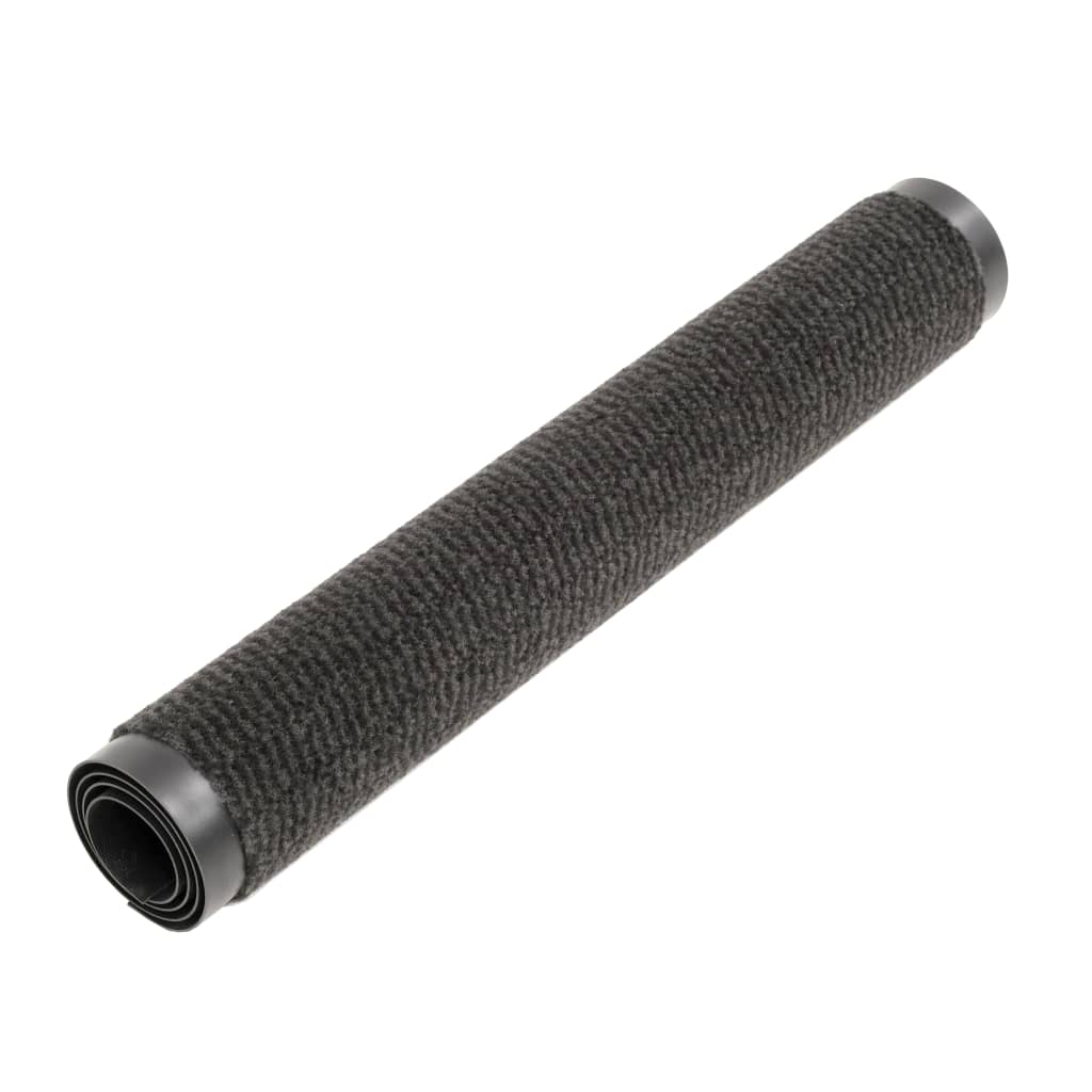 vidaXL Πατάκι Απορροφητικό Σκόνης Ορθογώνιο Μαύρο 60 x 90 εκ. Θυσανωτό