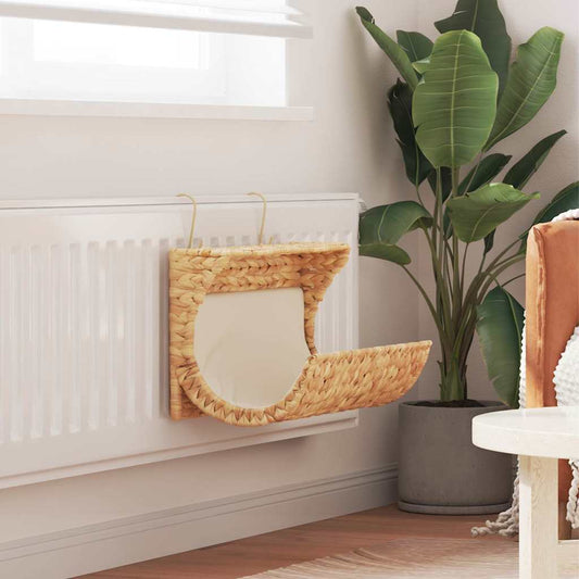 vidaXL Κρεβάτι Γάτας 37x20x20 εκ. από Υάκινθο του Νερού με Μαξιλάρι