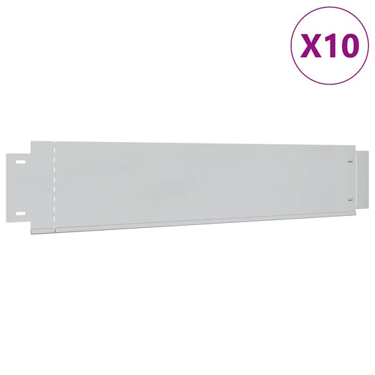 vidaXL Μπορντούρες Γκαζόν 10 τεμ. 100 x 20 εκ. Γαλβανισμένος Χάλυβας