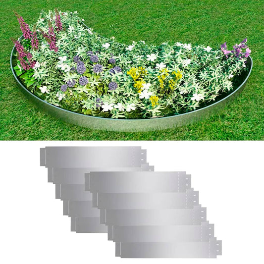 vidaXL Μπορντούρες Γκαζόν 10 τεμ. 100 x 20 εκ. Γαλβανισμένος Χάλυβας