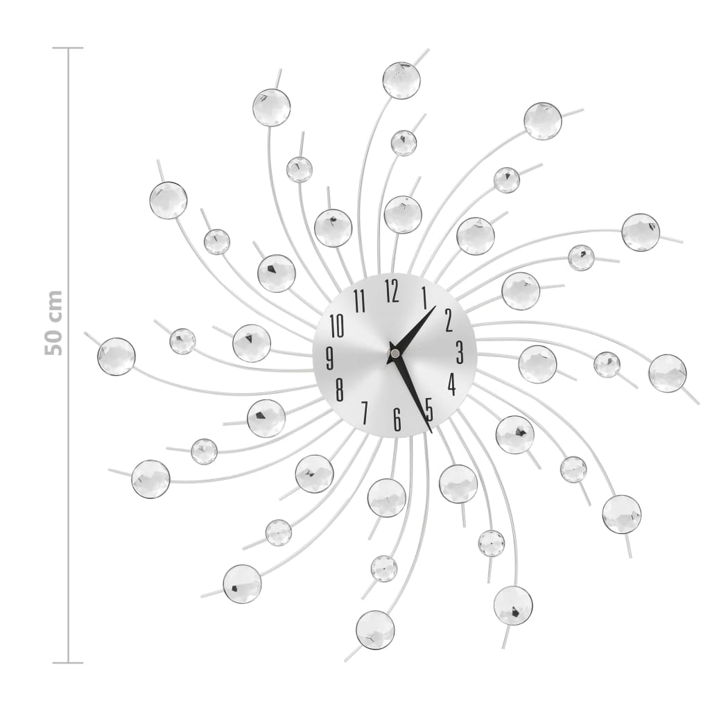 vidaXL Ρολόι Τοίχου Μοντέρνο 50 εκ. με Μηχανισμό Quartz
