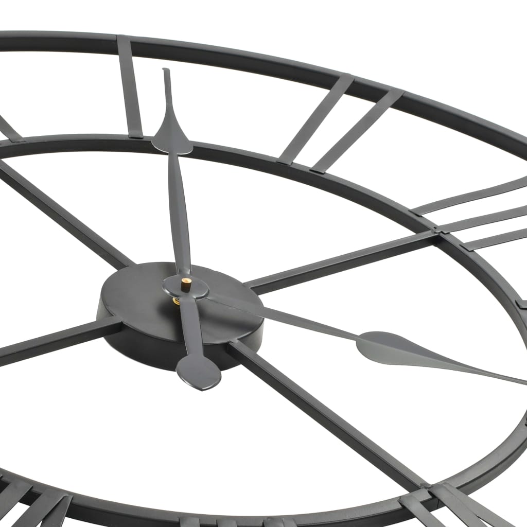 vidaXL Ρολόι Τοίχου Vintage XXL 80 εκ. Μεταλλικό με Μηχανισμό Quartz