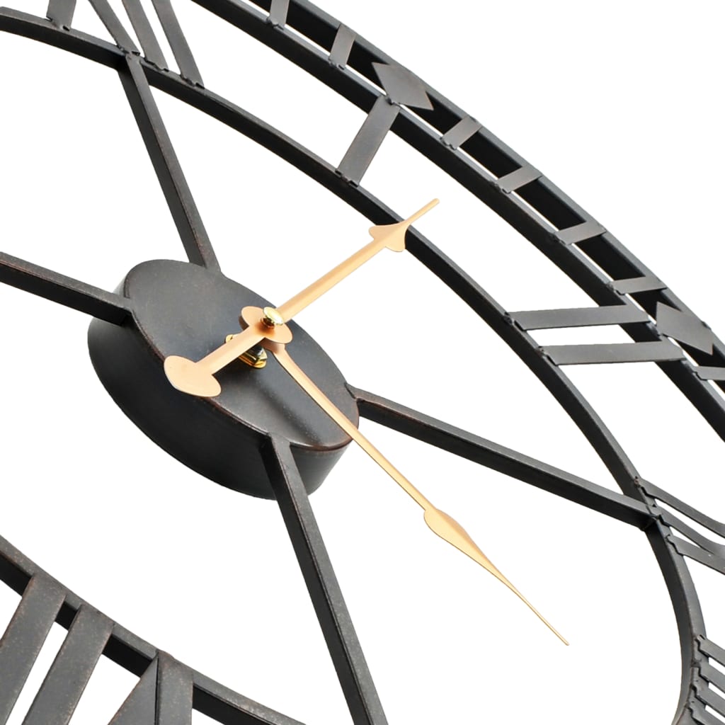 vidaXL Ρολόι Τοίχου Vintage XXL 60 εκ. Μεταλλικό με Μηχανισμό Quartz