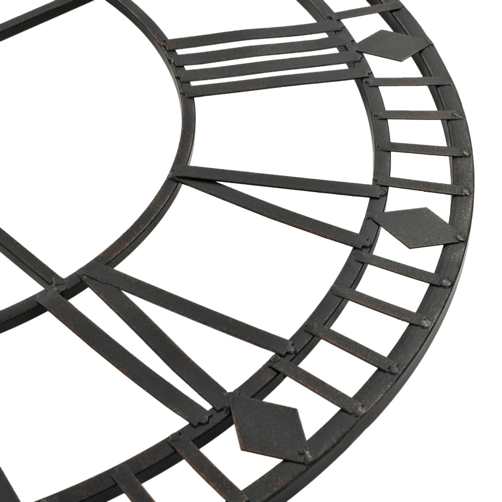 vidaXL Ρολόι Τοίχου Vintage XXL 60 εκ. Μεταλλικό με Μηχανισμό Quartz