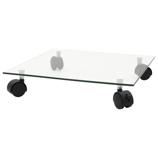 vidaXL Βάσεις Φυτών με Ρόδες 2 τεμ. Τετράγωνες 35x35 εκ. Ψημένο Γυαλί