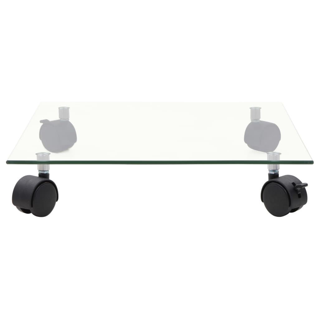 vidaXL Βάσεις Φυτών με Ρόδες 2 τεμ. Τετράγωνες 35x35 εκ. Ψημένο Γυαλί