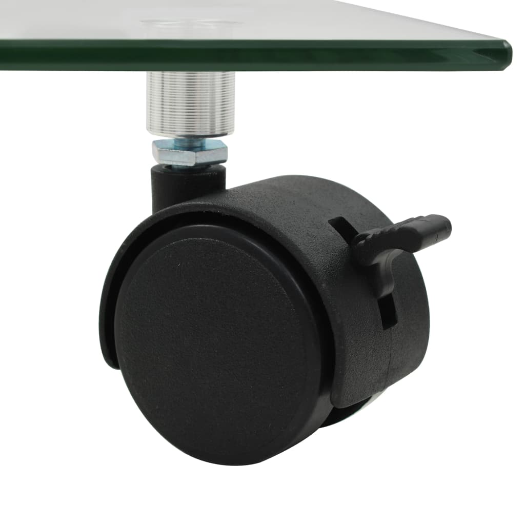 vidaXL Βάσεις Φυτών με Ρόδες 2 τεμ. Τετράγωνες 35x35 εκ. Ψημένο Γυαλί