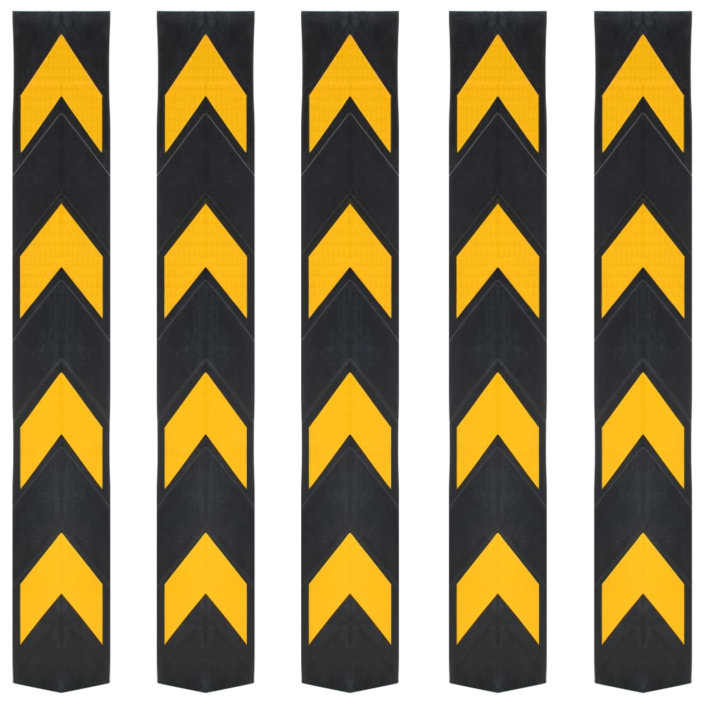 vidaXL Προστατευτικά Γωνιών Γκαράζ Ανακλαστικά 5 τεμ. 80 εκ. Καουτσούκ